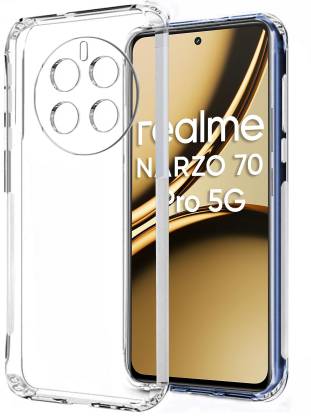 MOBIDEER Back Cover for Realme Narzo 70 Pro 5G, Camera Protection, Slim Shockproof, Anti-Dust Plugs Built-in, Bumper Case