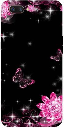 COVERJET Back Cover for Oppo A3s-PINK- COLOR- BUTTERFLY- LOVE