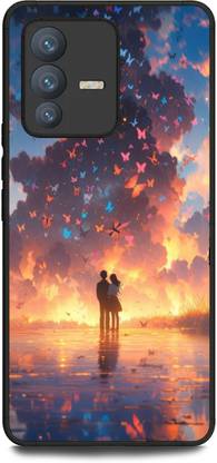 INDICRAFT Back Cover for Vivo V23 Pro 5G (LOVE, AMOR, ANIME, SWEET COUPLE, GIRL, BOY, TOGETHER, HEART )