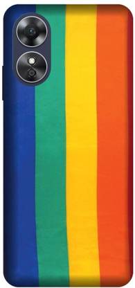 PHONE WALEY.COM Back Cover for OPPO A17,CPH2477,Color Gradient Rainbow Stripes