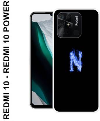 MOBECARE Back Cover for REDMI 10 N, N LETTER, N WORD, N NAME, N ALPHABET, FIRE N