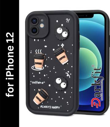 DARKFIT Back Cover for Apple iPhone 12, 3D Coffee Design Case