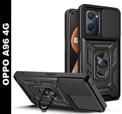 Moshking Back Cover for OPPO A96 4G, 360° Protection | Rotate Ring Stand | Slide Camera Phone Case