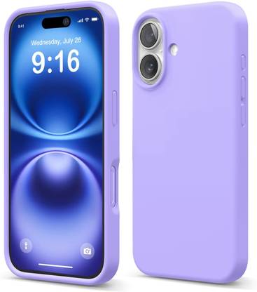 Coverskart Back Cover for Apple iPhone 16, Logo Embossed Shock Proof Microfiber Case