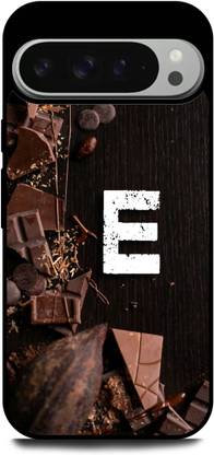 KEYCENT Back Cover for Google Pixel 9 5G (E, E LETTER, E NAME, CHOCOLATE , BROWN, ALPHABET