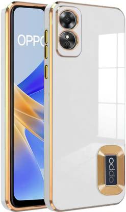 Europe Mart Back Cover for Oppo A17 CD Color with Logo View Cut Pattern Electroplating Chrome