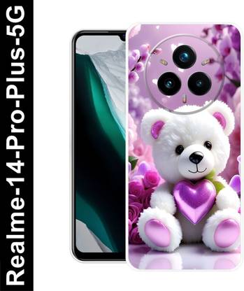 icusto Back Cover for realme 14 Pro+ 5G, RMX5051 For Her, cute teddy bear Printed Back Cover