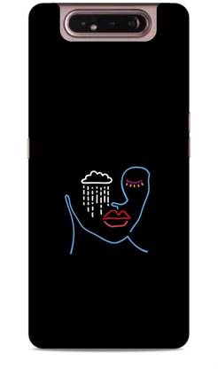 SILENCE Back Cover for ( lining art design )Designer Printed Mobile back case cover for Samsung Galaxy A80