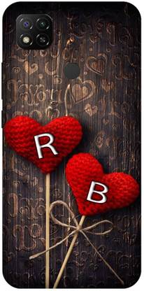 INTELLIZE Back Cover for Redmi 9 RB, R LOVE B, B LOVE R, R LETTER, B LETTER, RB NAME
