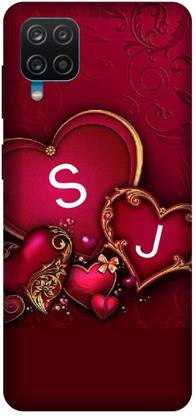 3D U PRINT Back Cover for Samsung Galaxy F12, SJ,S LOVE J,SJ NAME,SJ LETTER,SJ ALPHABET