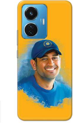 NDCOM Back Cover for Vivo T1 44W MS Dhoni Thala Cricket Printed