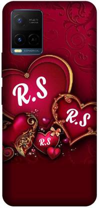 3D U PRINT Back Cover for VIVO Y21E ,V2111 RS, R LOVES S, NAME, LETTER, ALPHABET, RS LOVE