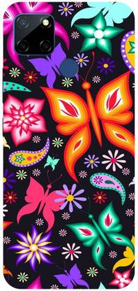 Rockyard Back Cover for realme C12, RMX2189, BUTTERFLY, COLORFUL, BUTTERFLY