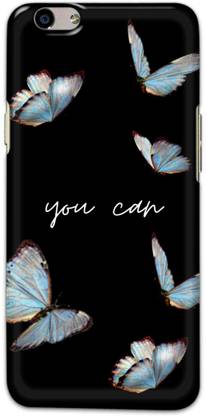 NDCOM Back Cover for OPPO F1s Black Delicate Phrase Printed Hard Case