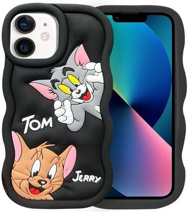 RidivishN Back Cover for iphone 14 plus/15plus soft silicon cute design TOM AND JERRY, for girls and Boyss..