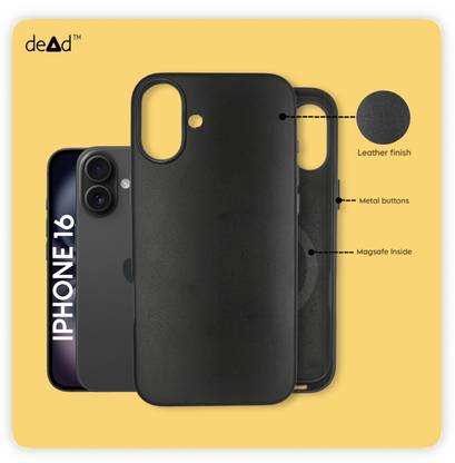 dead Back Cover for APPLE iPhone 16, Leather