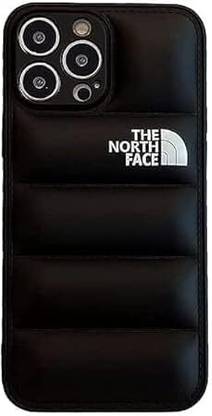 LOGELI Back Cover for iphone 15 pro max, The North Face Puffer Edition Silicone Case for iPhone Series