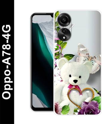 Bluvver Back Cover for Oppo A78 4G, beautiful teddy bear and love back cover