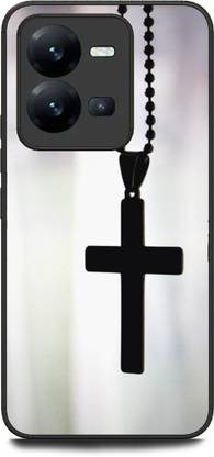 INDICRAFT Back Cover for Vivo Y35 (JESUS, CRIST, JESUS SAVES CROSS, GOD, LORD )