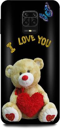 Thecoverking Back Cover for Redmi Note 9 Pro, I LOVE YOU TEDDY, TEDDY BEAR, TEDDY WITH HEART