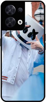 ZETREX Back Cover for OPPO Reno 8 5G On Glossy Metal Phone Cover | CUTE MARSHMALLOW