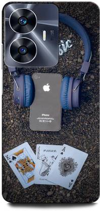 ORBIQE Back Cover for Vivo Y02 MUSIC, APPLE, HEADPHONE, CARD GAME, CALL BREAK