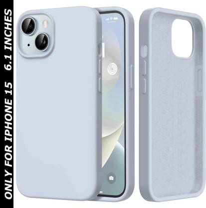 VONZEE Back Cover for Apple iPhone 15 Liquid Silicone 3 Layer Microfiber Cloth Lining Smooth Touch Case