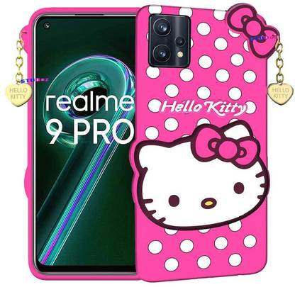 mobies Back Cover for Realme 9 Pro 5G, OnePlus Nord CE 2 Lite 5G Hello Kitty 3D Cute Kitty Heart Pendant