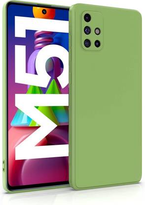 VONZEE Back Cover for Samsung M51 Liquid Silicone Full Body Protection Case With Microfiber Cloth Case