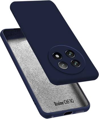 MOBIDEER Back Cover for Realme C65 5G, Matte Rubberized Soft Silicone Protective Cloth Inside