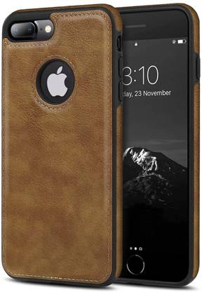 MOBILOVE Back Cover for Apple iPhone 7 Plus / iPhone 8 Plus | PU Leather Flexible With Logo View Back Case Cover