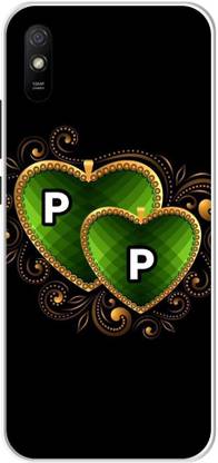 ThePrintlink Back Cover for Redmi 9A, P P, P LOVES P, P P NAME, P P ALPHABET, HEART