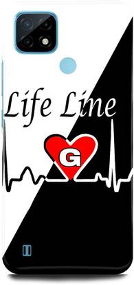 play fast Back Cover for Realme C25Y, RMX3268 G, NAME, LETTER, ALPHABET, LIFELINE