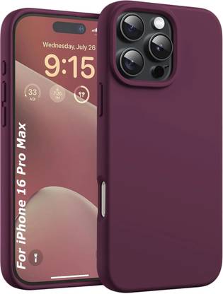 VONZEE Back Cover for Apple iPhone 16 Pro Max 3 Layer Liquid Silicone Microfiber Cloth lining Case
