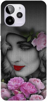 Rockyard Back Cover for LAVA YUVA 2 PRO, FLOWER, GIRL, BEAUTY, NET, ART