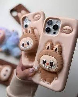 EXOTIC FLOURISH Back Cover for iPhone 15 Pro 3D Labubu Cartoon Pop Case