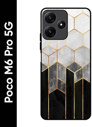 QRIOH Glass Back Cover for Poco M6 Pro 5G