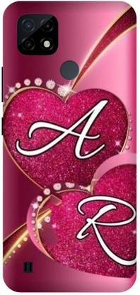 PHONE WALEY.COM Back Cover for Realme C21, RMX3201, AR, A LOVES R, AR NAME, AR Love Printed