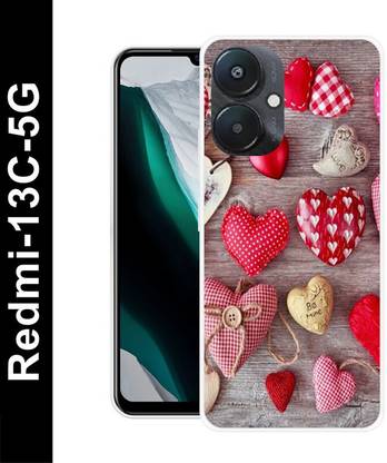 RSECASE Back Cover for Redmi 13C 5G, FLOWERS, LOVE, HEART, ROSE, COUPLE