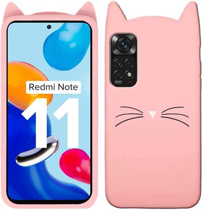 Europe Mart Back Cover for Redmi Note 11 Soft Touch Rubber Billi Ear Design Girls Mobile Back Cover
