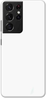 NDCOM Back Cover for Samsung Galaxy S21 Ultra 5G Plain White Printed