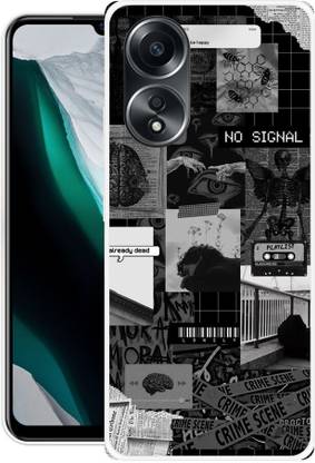 GRAFIQE Back Cover for OPPO A58 SKULL, CRIME, BRAIN, LOVE, NO SIGNAL