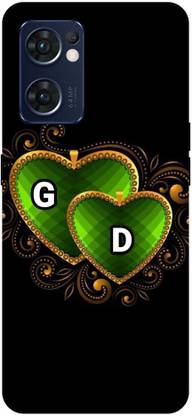 ThePrintlink Back Cover for Oppo Reno7 5G, CPH2371, G D, G LOVE D, G D NAME, G D ALPHABET, LOVE