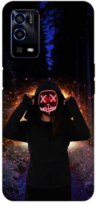 ThePrintlink Back Cover for Oppo A53s 5G, CPH2321, JOCKER, ANONYMOUS, MASK HUDDY, CARTOON