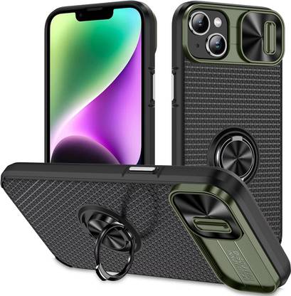 SCALEBEE Back Cover for Apple iPhone 15 Plus Ultra Heavy Duty Slide Camera Cover Built-in Rotated Ring Kickstand
