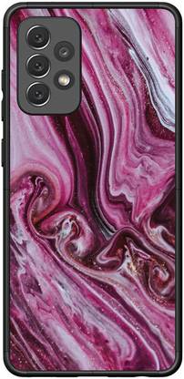 leeon Back Cover for Samsung Galaxy A72, Pink Flood Marble
