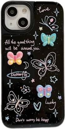 PEEPERLY Back Cover for iPhone 15 Pro Max 3D Butterfly Street Art Phone Case