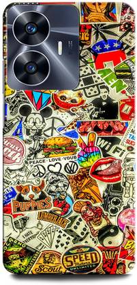 ORBIQE Back Cover for Vivo Y02T STICKER, FUNNY, HAPPY