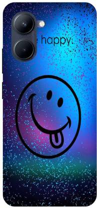 Bluvver Back Cover for Realme C33, RMX3698 Happy,Face,Colorful