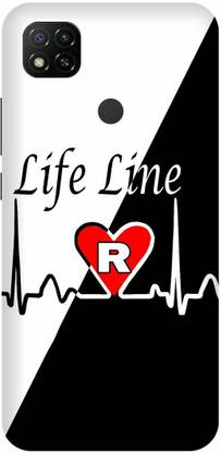 play fast Back Cover for Redmi 9C, M2006C3MG, R, NAME, LETTER, ALPHABET, LIFELINE